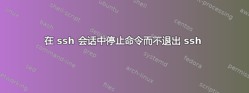 在 ssh 会话中停止命令而不退出 ssh