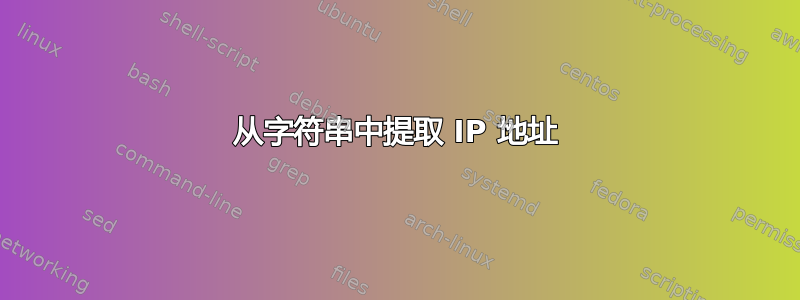 从字符串中提取 IP 地址