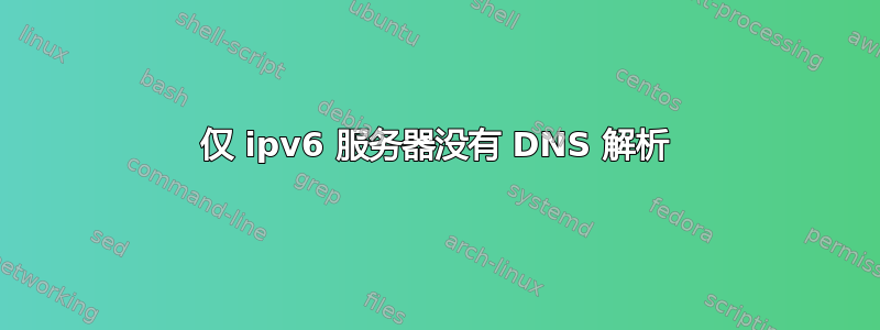 仅 ipv6 服务器没有 DNS 解析