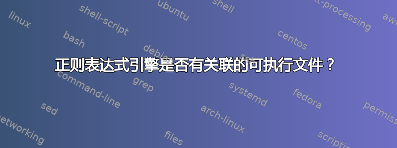 正则表达式引擎是否有关联的可执行文件？