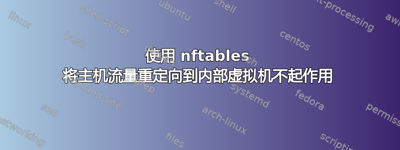 使用 nftables 将主机流量重定向到内部虚拟机不起作用