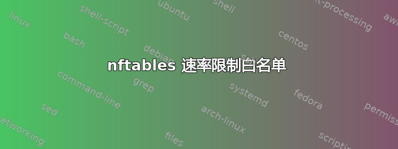 nftables 速率限制白名单