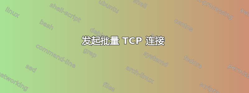 发起批量 TCP 连接