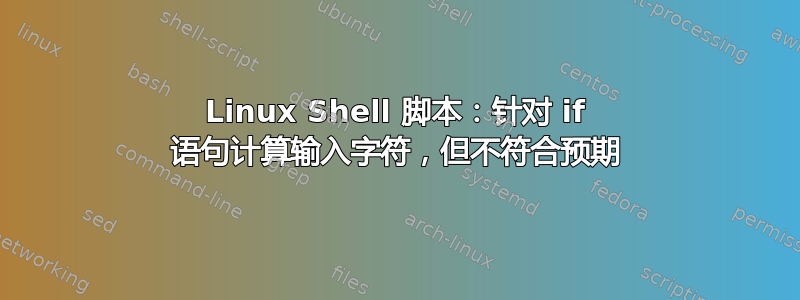 Linux Shell 脚本：针对 if 语句计算输入字符，但不符合预期