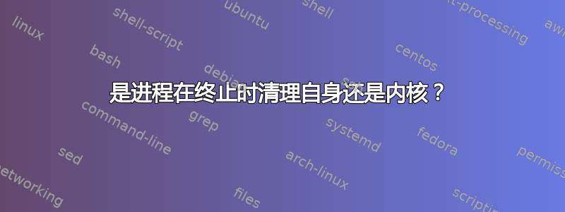 是进程在终止时清理自身还是内核？