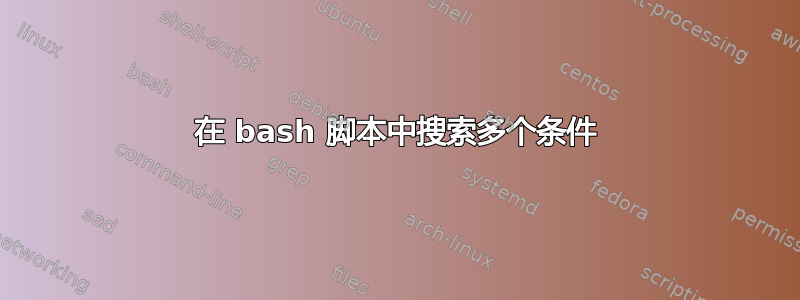 在 bash 脚本中搜索多个条件