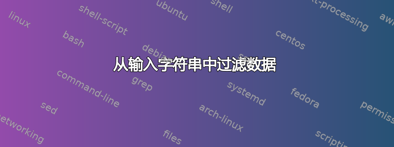 从输入字符串中过滤数据