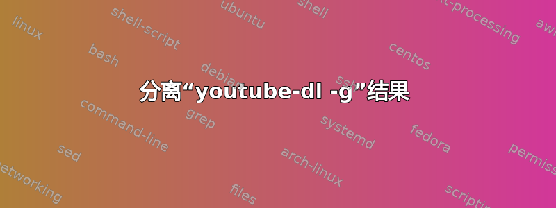 分离“youtube-dl -g”结果