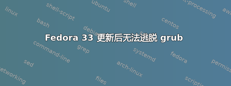 Fedora 33 更新后无法逃脱 grub