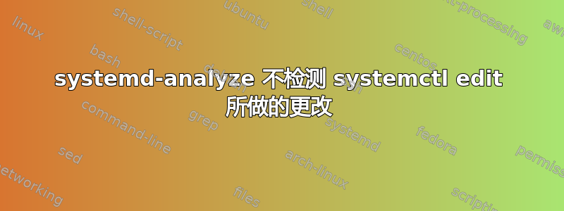 systemd-analyze 不检测 systemctl edit 所做的更改