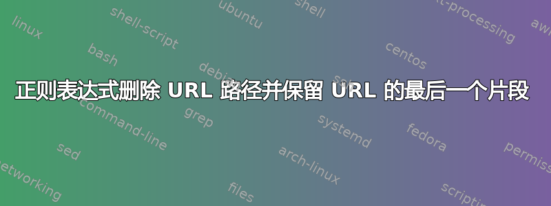 正则表达式删除 URL 路径并保留 URL 的最后一个片段