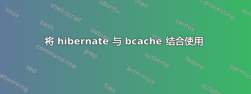 将 hibernate 与 bcache 结合使用