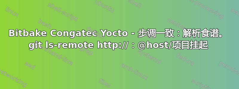 Bitbake Congatec Yocto - 步调一致：解析食谱。 git ls-remote http://：@host/项目挂起