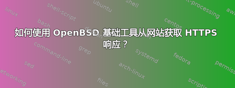 如何使用 OpenBSD 基础工具从网站获取 HTTPS 响应？