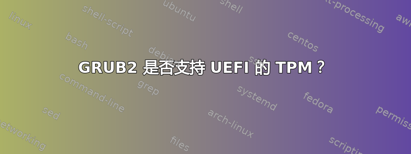 GRUB2 是否支持 UEFI 的 TPM？