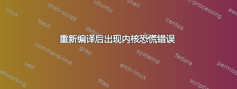 重新编译后出现内核恐慌错误