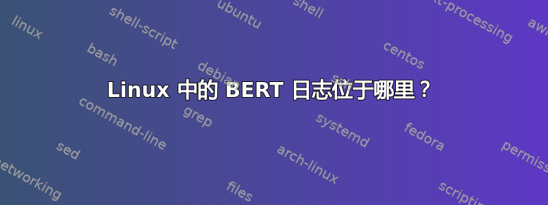 Linux 中的 BERT 日志位于哪里？