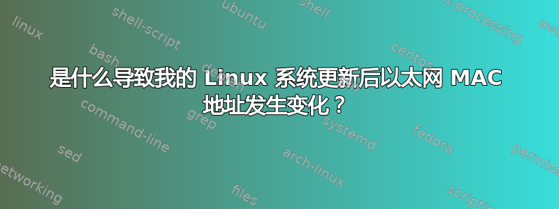 是什么导致我的 Linux 系统更新后以太网 MAC 地址发生变化？