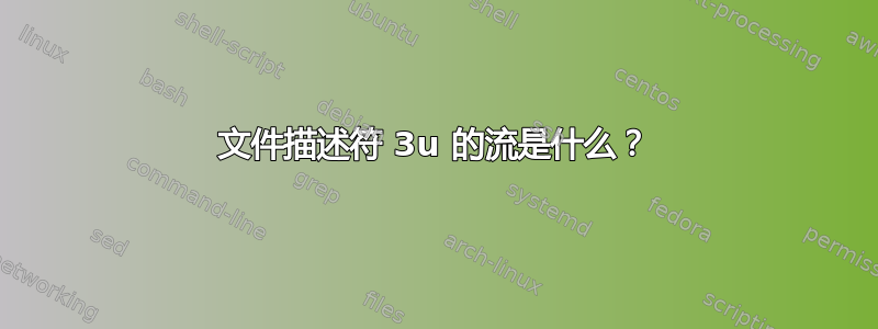 文件描述符 3u 的流是什么？