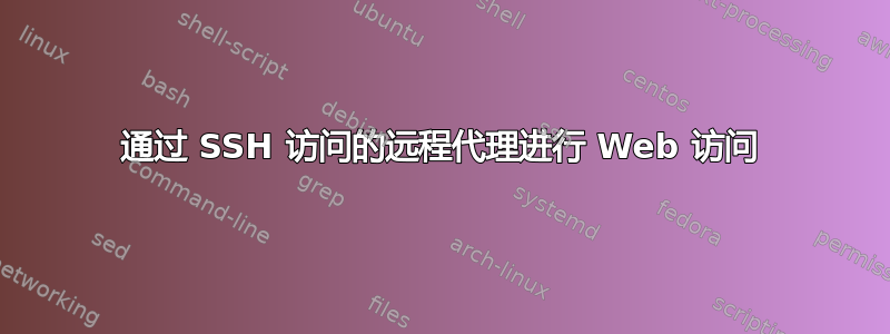 通过 SSH 访问的远程代理进行 Web 访问