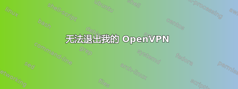 无法退出我的 OpenVPN