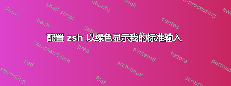 配置 zsh 以绿色显示我的标准输入