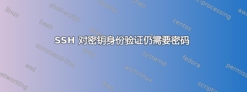 SSH 对密钥身份验证仍需要密码