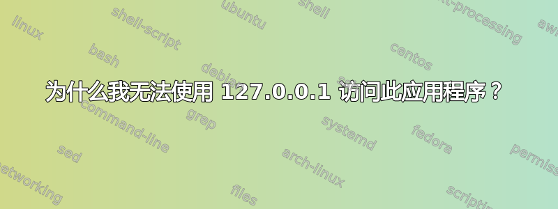 为什么我无法使用 127.0.0.1 访问此应用程序？