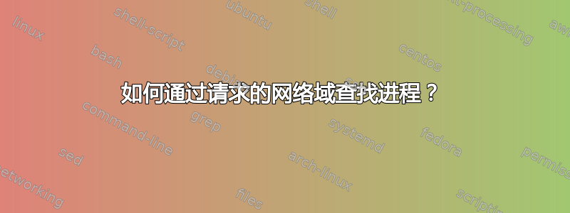 如何通过请求的网络域查找进程？