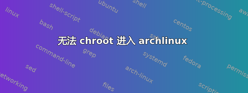 无法 chroot 进入 archlinux