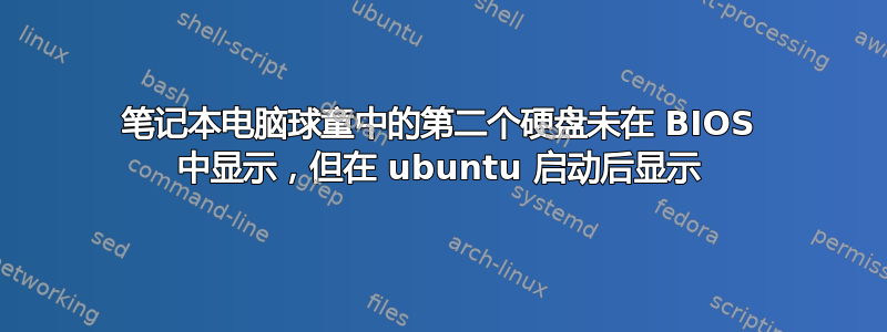 笔记本电脑球童中的第二个硬盘未在 BIOS 中显示，但在 ubuntu 启动后显示