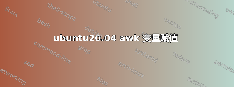 ubuntu20.04 awk 变量赋值