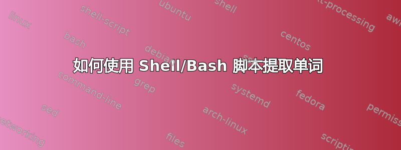 如何使用 Shell/Bash 脚本提取单词