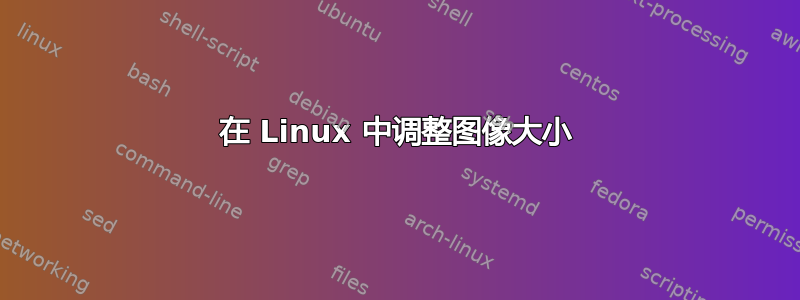 在 Linux 中调整图像大小