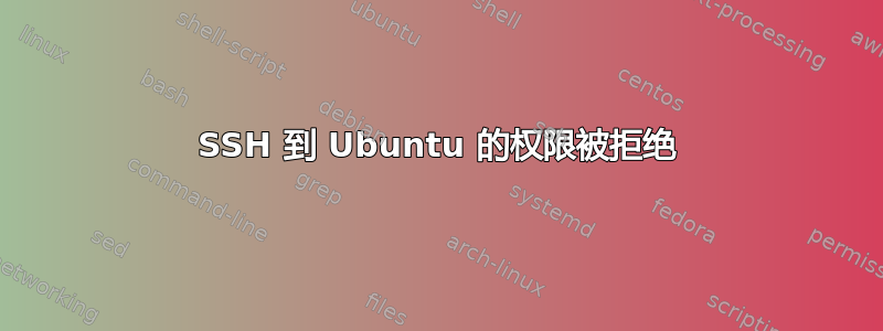 SSH 到 Ubuntu 的权限被拒绝