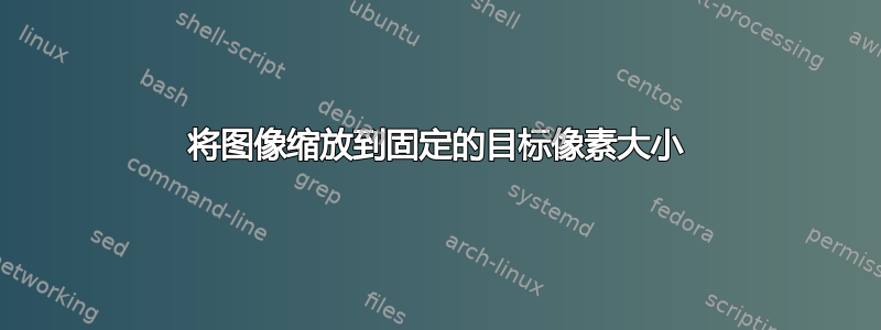 将图像缩放到固定的目标像素大小