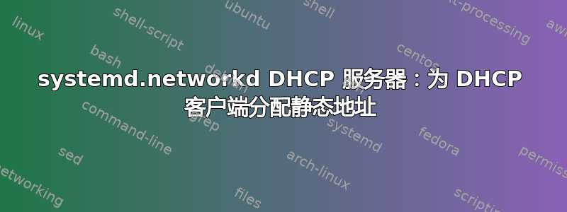 systemd.networkd DHCP 服务器：为 DHCP 客户端分配静态地址