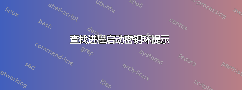 查找进程启动密钥环提示