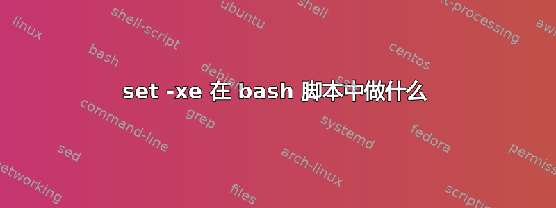 set -xe 在 bash 脚本中做什么