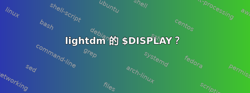 lightdm 的 $DISPLAY？