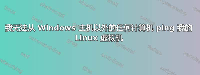 我无法从 Windows 主机以外的任何计算机 ping 我的 Linux 虚拟机