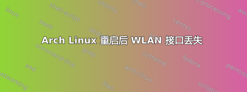 Arch Linux 重启后 WLAN 接口丢失