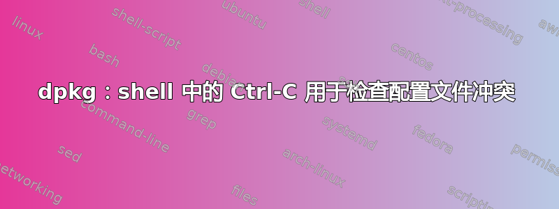 dpkg：shell 中的 Ctrl-C 用于检查配置文件冲突