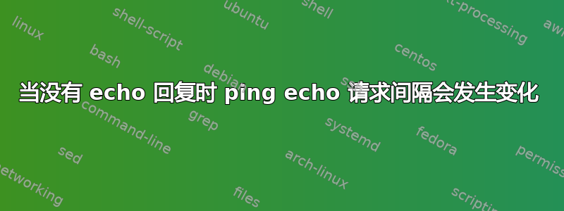 当没有 echo 回复时 ping echo 请求间隔会发生变化