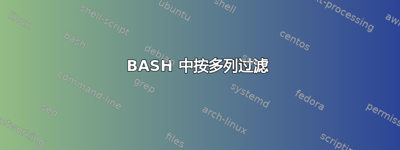 BASH 中按多列过滤