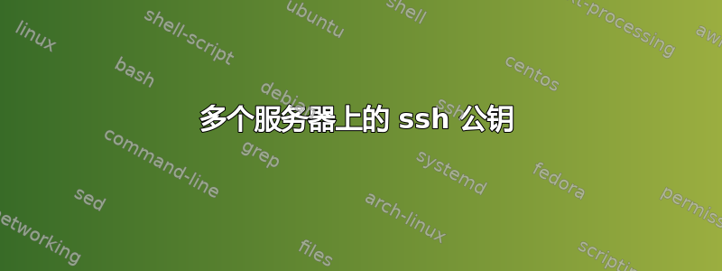 多个服务器上的 ssh 公钥