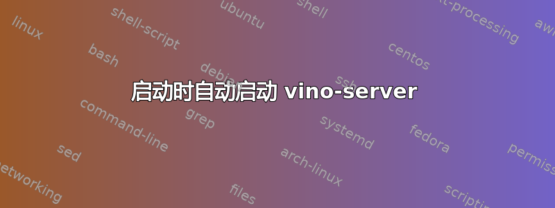 启动时自动启动 vino-server