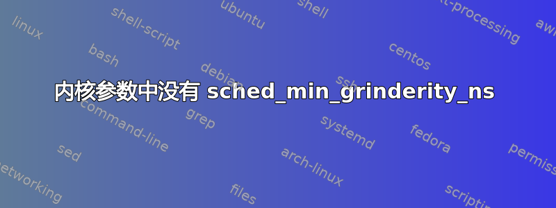 内核参数中没有 sched_min_grinderity_ns