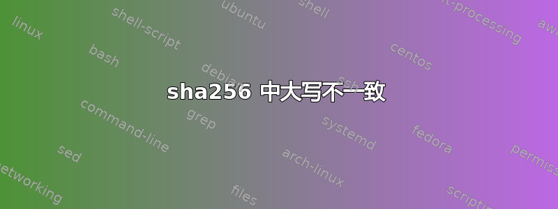 sha256 中大写不一致