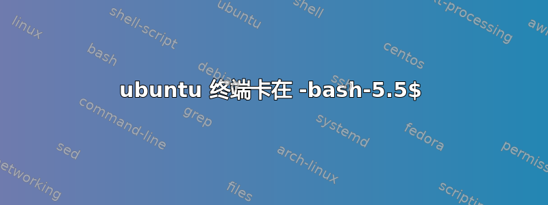 ubuntu 终端卡在 -bash-5.5$